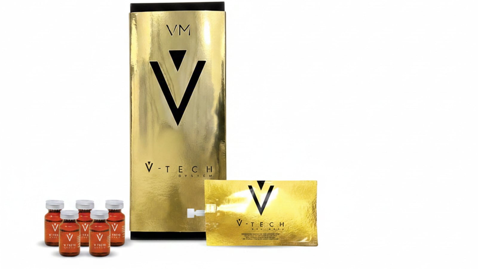 V-Tech System (Promoitalia) — PDRN serumu, flakonlar və gel-maska, Paramed Bakı